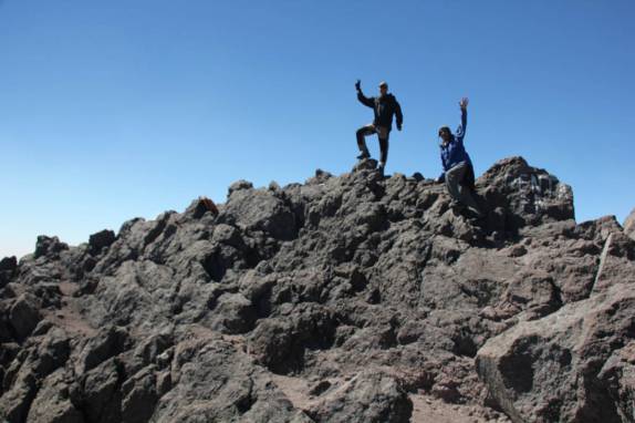 Com o Gera, no alto do Nevado de Toluca, na região central do México (foto de Geraldo Ozorio)